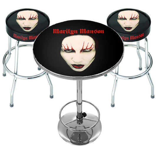 Marilyn Manson Red Lips Bar Set Bar Stool