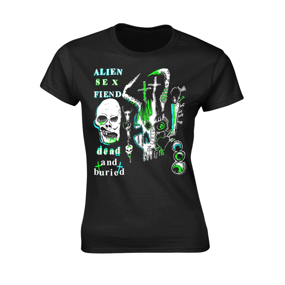 Alien Sex Fiend Dead And Buried Womens T Shirt 429567 Rockabilia Merch Store 