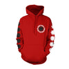 Classic B&w Asterisk (red) Hooded Sweatshirt