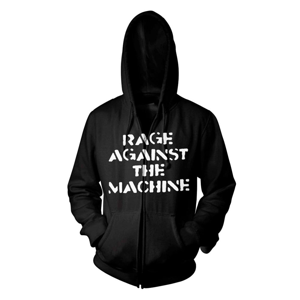 Rage Against The Machine Large Fist Zippered Hooded Sweatshirt