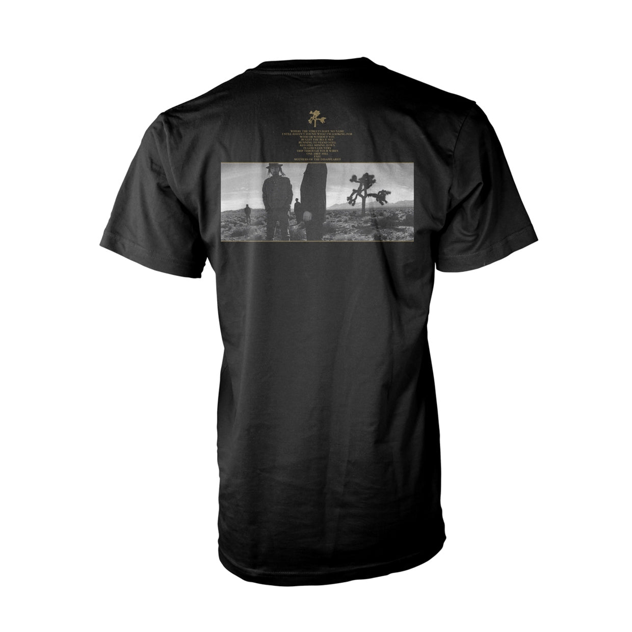 U2 Joshua Tree (organic Ts/metallic Print) T-shirt