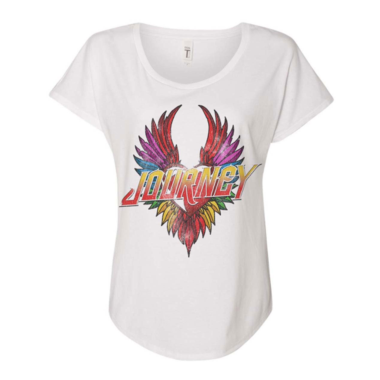 White Heart Wings Ladies T-Shirt Junior Top