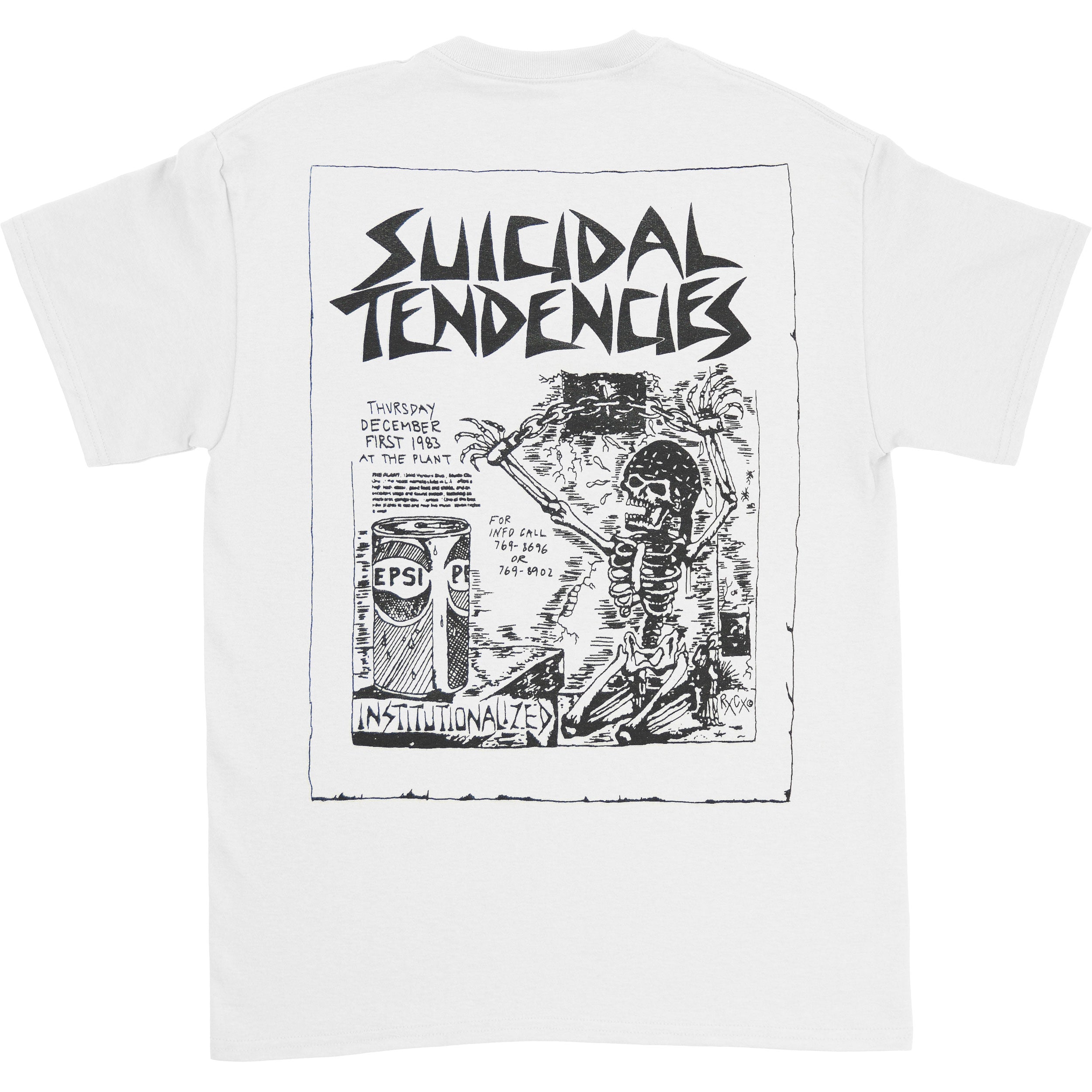 Suicidal Tendencies Institutionalized (White) T-shirt | Suicidal