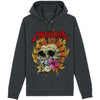 Skull Flower Washed Hooded Sweatshirt