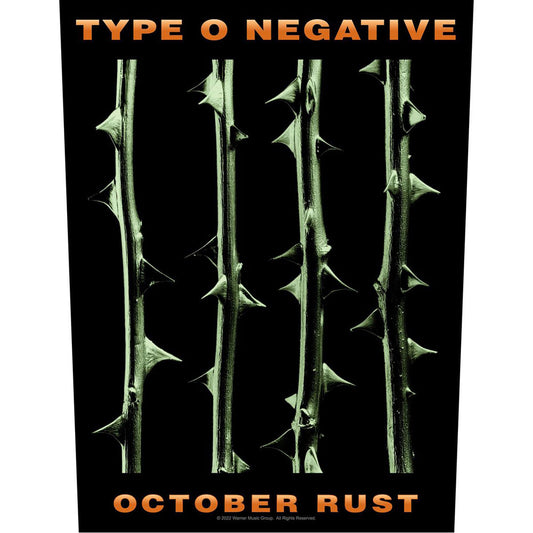 Type O Negative October Rust Back Patch