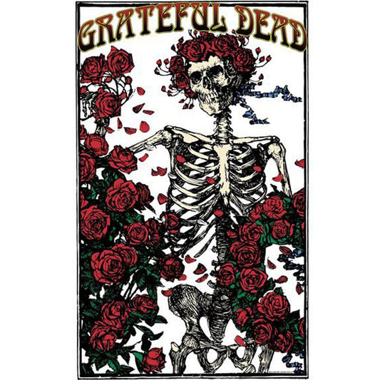 Skeleton & Rose Poster Flag