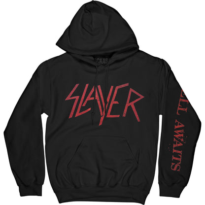 Slayer Hell Awaits Pull Over Hooded Fleece Hooded Sweatshirt