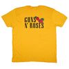 Red Roses on Yellow Tee T-shirt