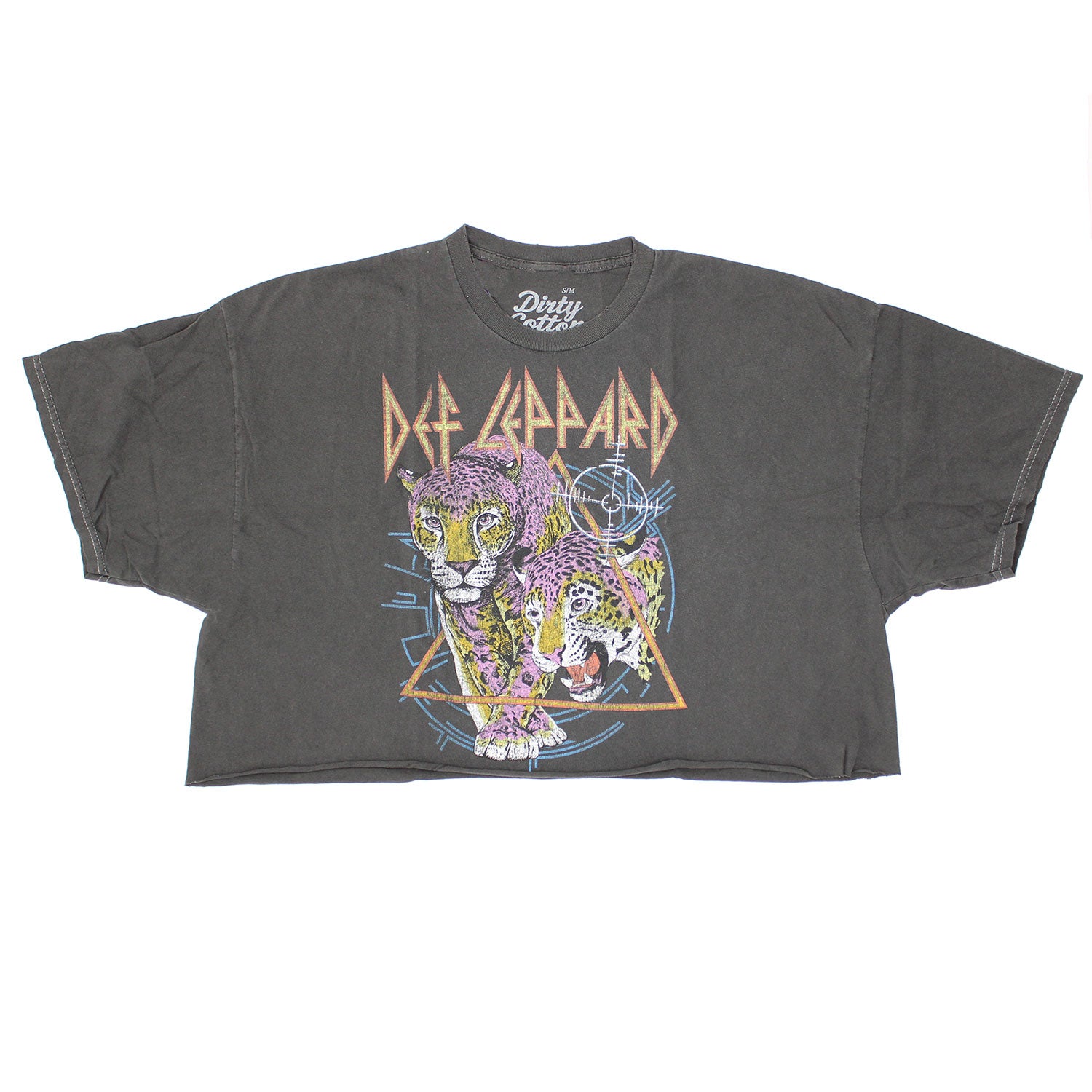 Def Leppard Animal Oversize Crop Junior Top