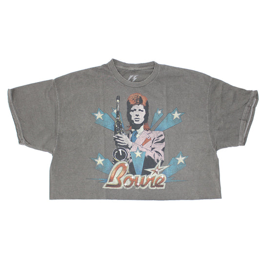 David Bowie Pink Suit Oversize Crop Junior Top