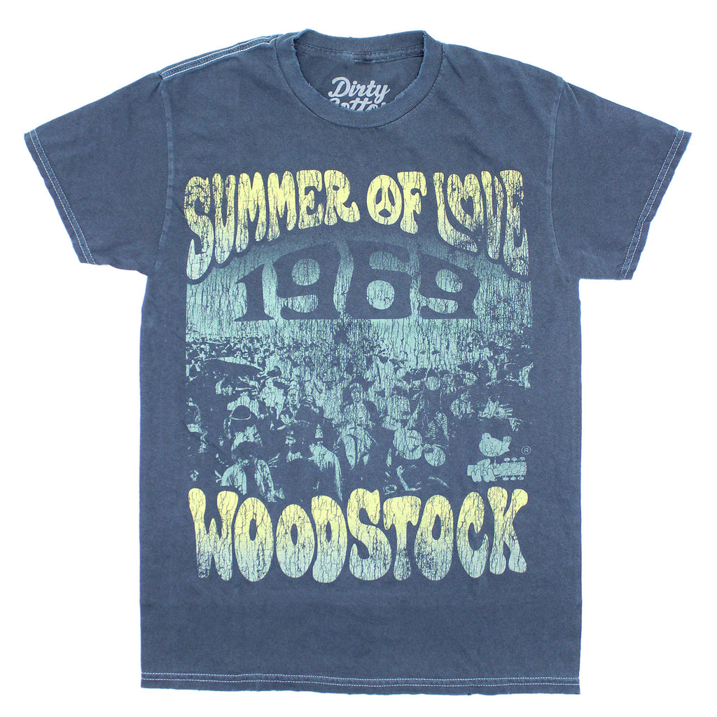Woodstock Summer Of Love Crowd Vintage Tee Vintage T-shirt 432199