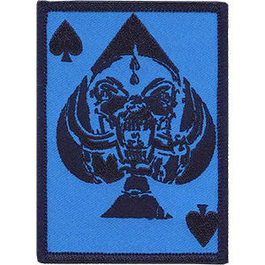 Blue Ace of Spades Warpig Embroidered Patch