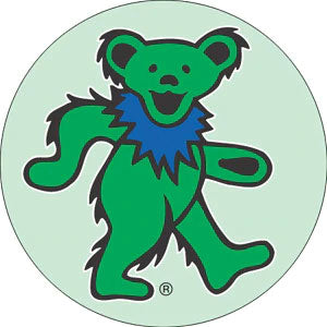 Grateful Dead Green Bear Button