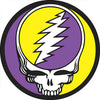 Steal Your Face Purple & Yellow Button