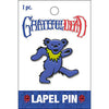 Blue Dancing Bear Pewter Pin Badge