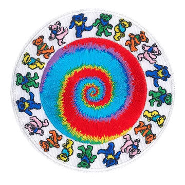 Grateful Dead Bears Spiral Embroidered Patch