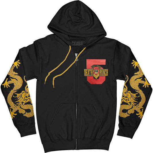 Dragon Tat Zippered Hooded Sweatshirt