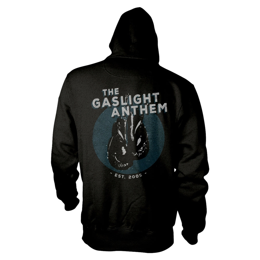 Gaslight Anthem Boxing Gloves Zippered Hooded Sweatshirt