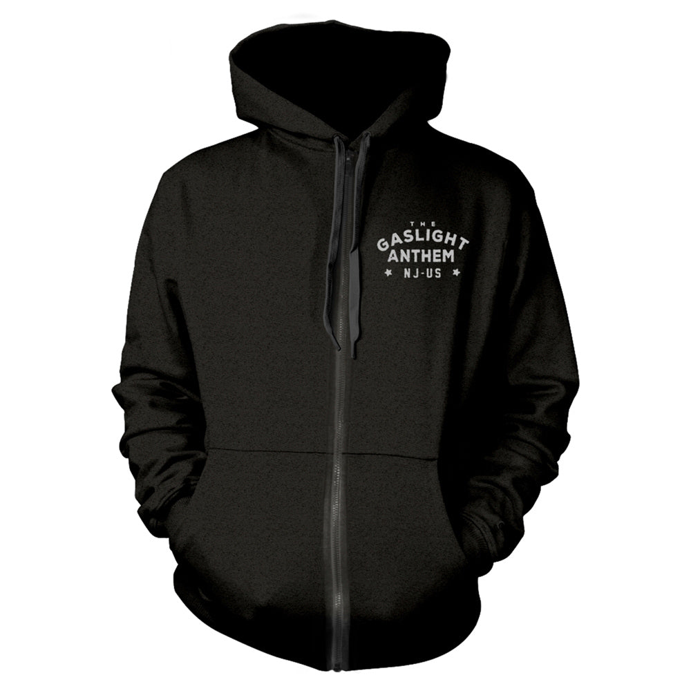 Gaslight Anthem Boxing Gloves Zippered Hooded Sweatshirt