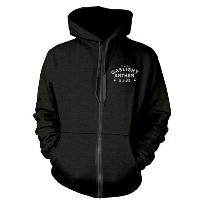 Gaslight Anthem Boxing Gloves Zippered Hooded Sweatshirt