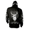 Deer Zippered Hooded Sweatshirt