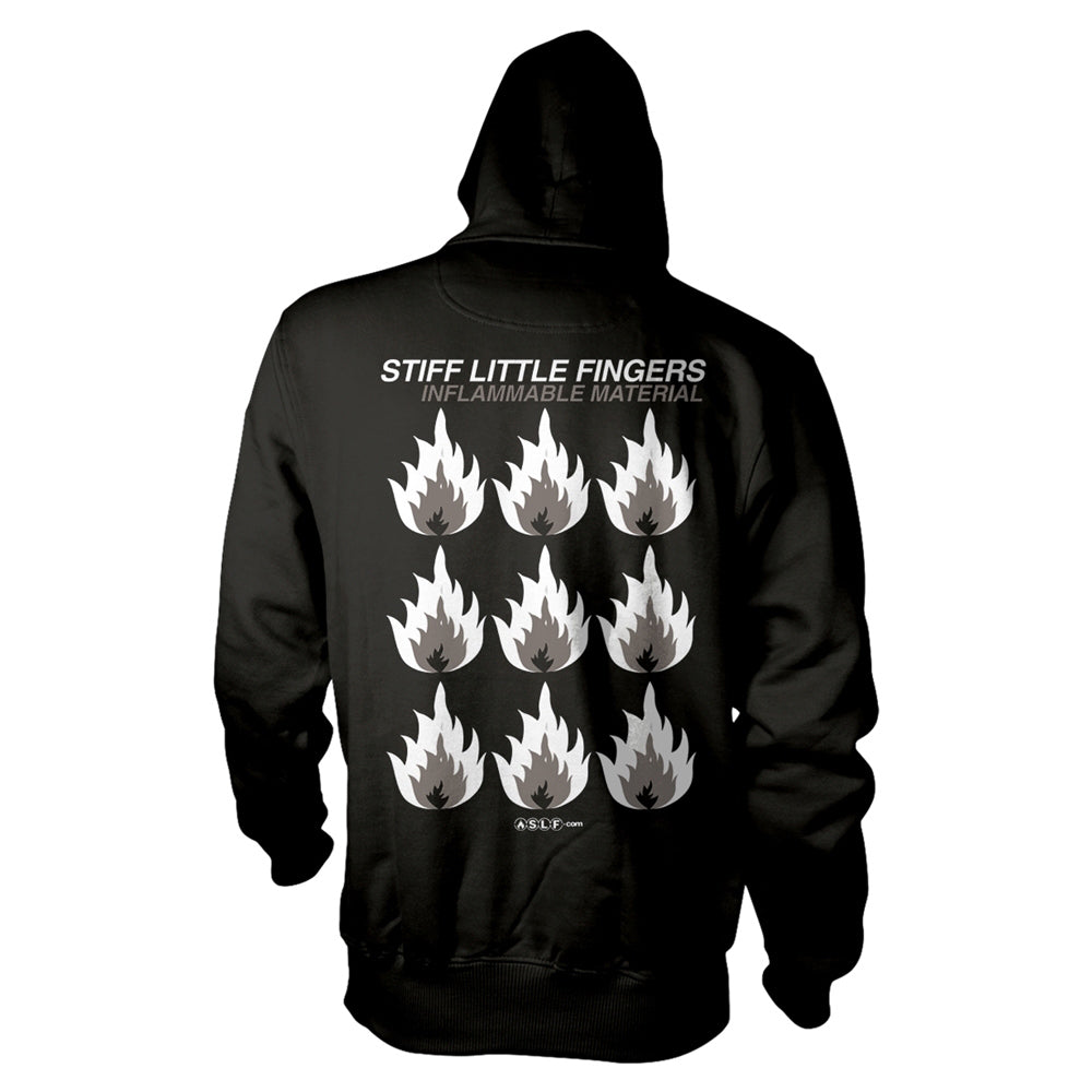 Stiff Little Fingers Inflammable Material Hooded Sweatshirt
