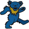 Blue Dancing Bear Woven Patch