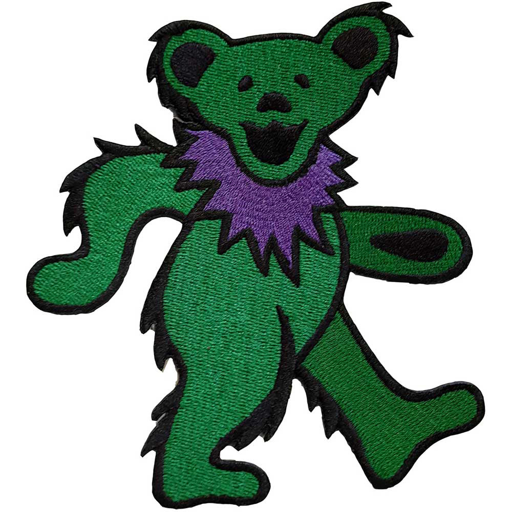 Green Dancing Bear Woven Patch