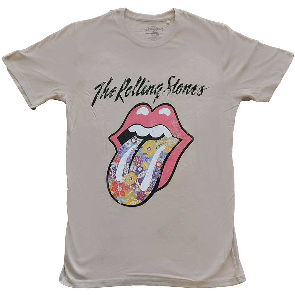 Rolling Stones Flowers Tongue T-shirt 435685 | Rockabilia Merch Store