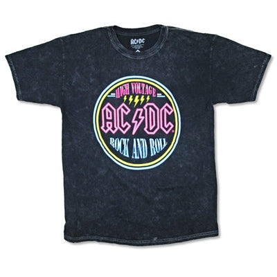 AC/DC Neon Voltage Stonewash Tee T-shirt