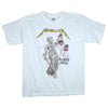 Justice on White with Yellow Logo Tee T-shirt