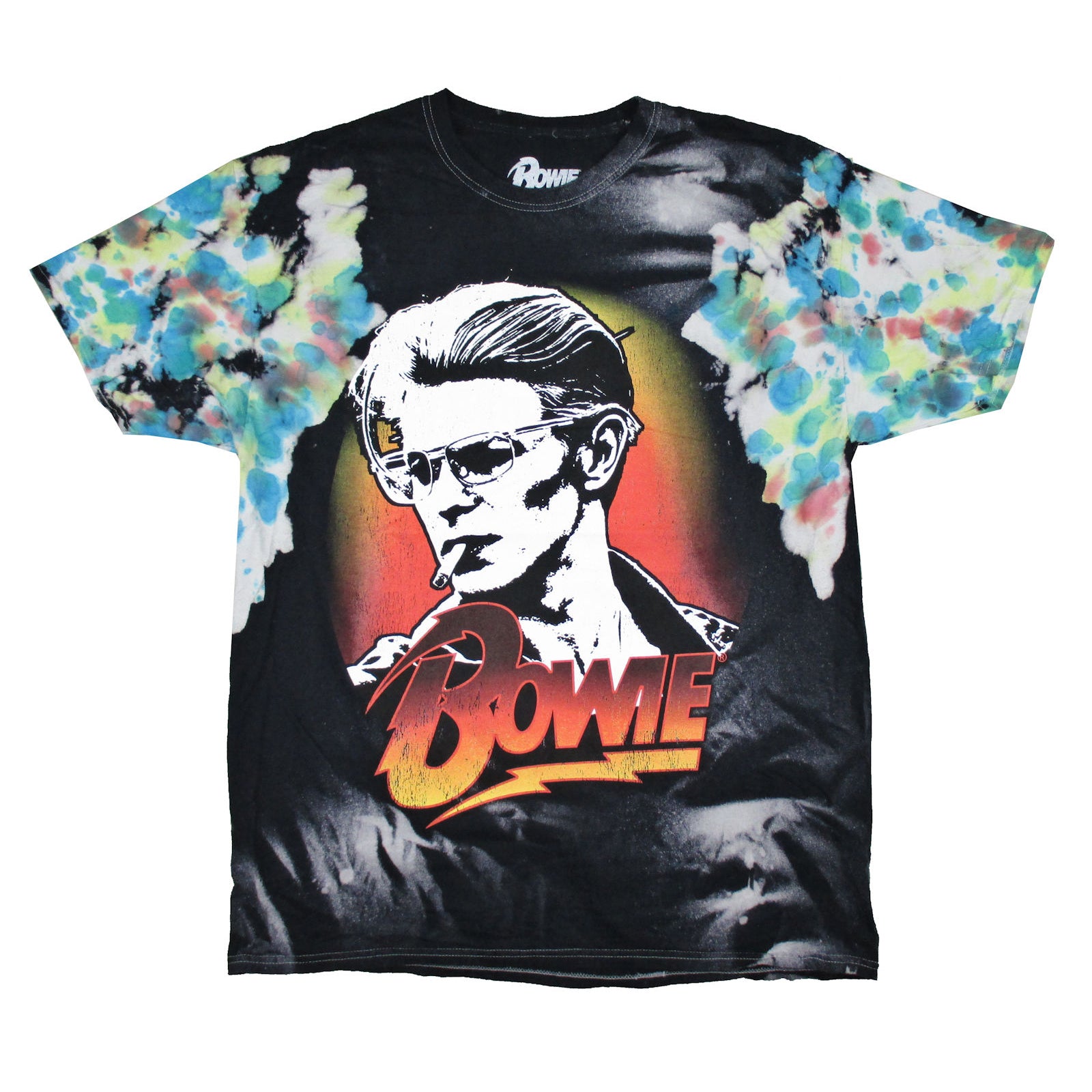 David Bowie Negative Image Acid Washed T-shirt