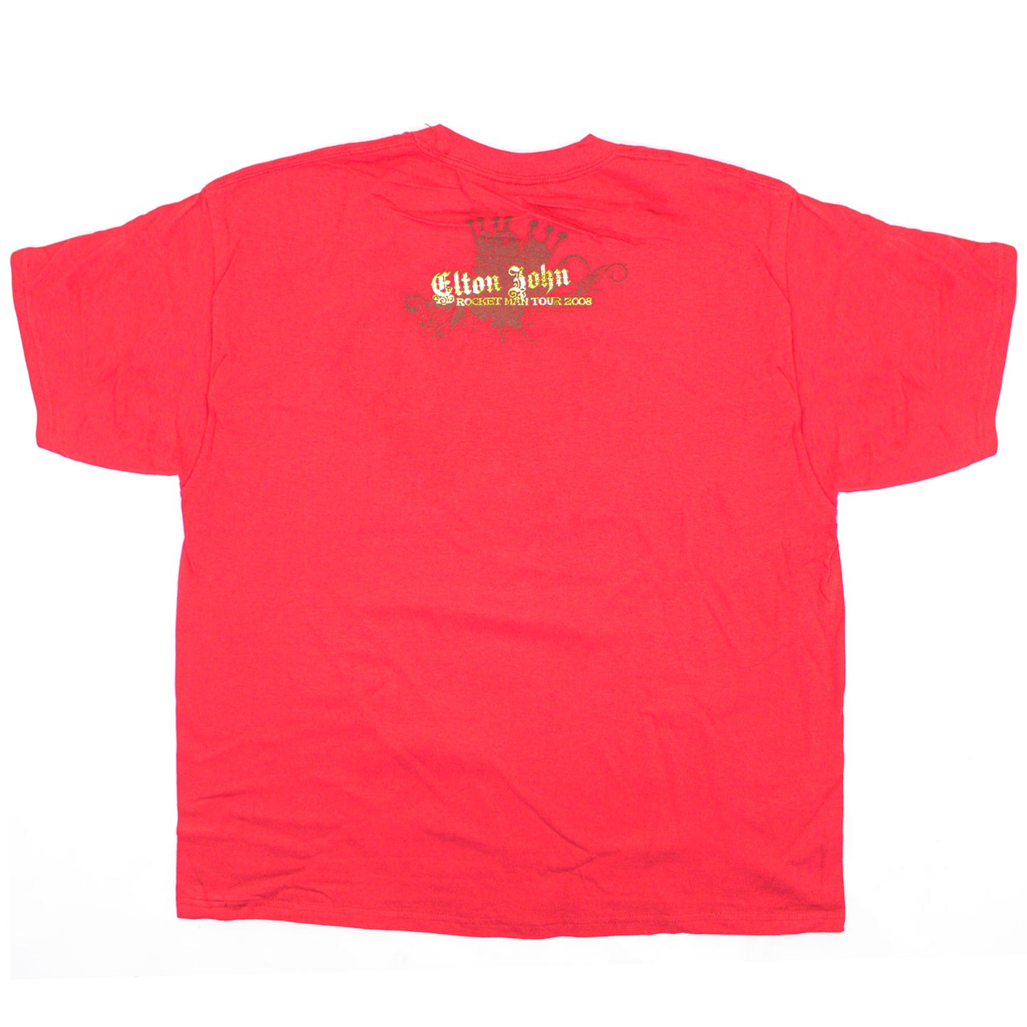 Elton John Rocket Man 2008 Tour Gold Foil Logo T-shirt