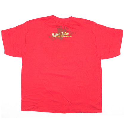 Elton John Rocket Man 2008 Tour Gold Foil Logo T-shirt