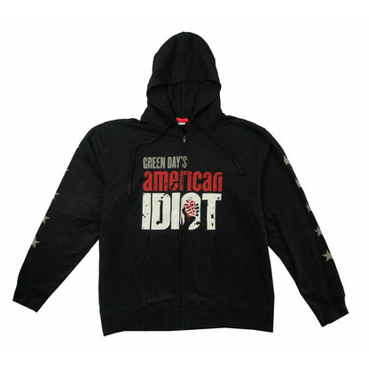 Green Day American Idiot Zippered Hooded Sweatshirt