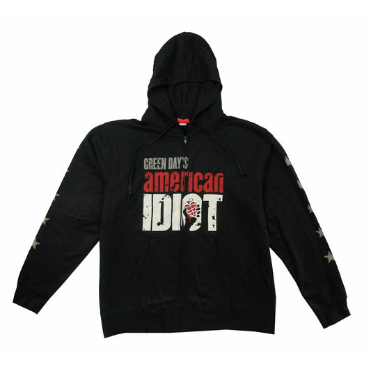 Green Day American Idiot Zippered Hooded Sweatshirt