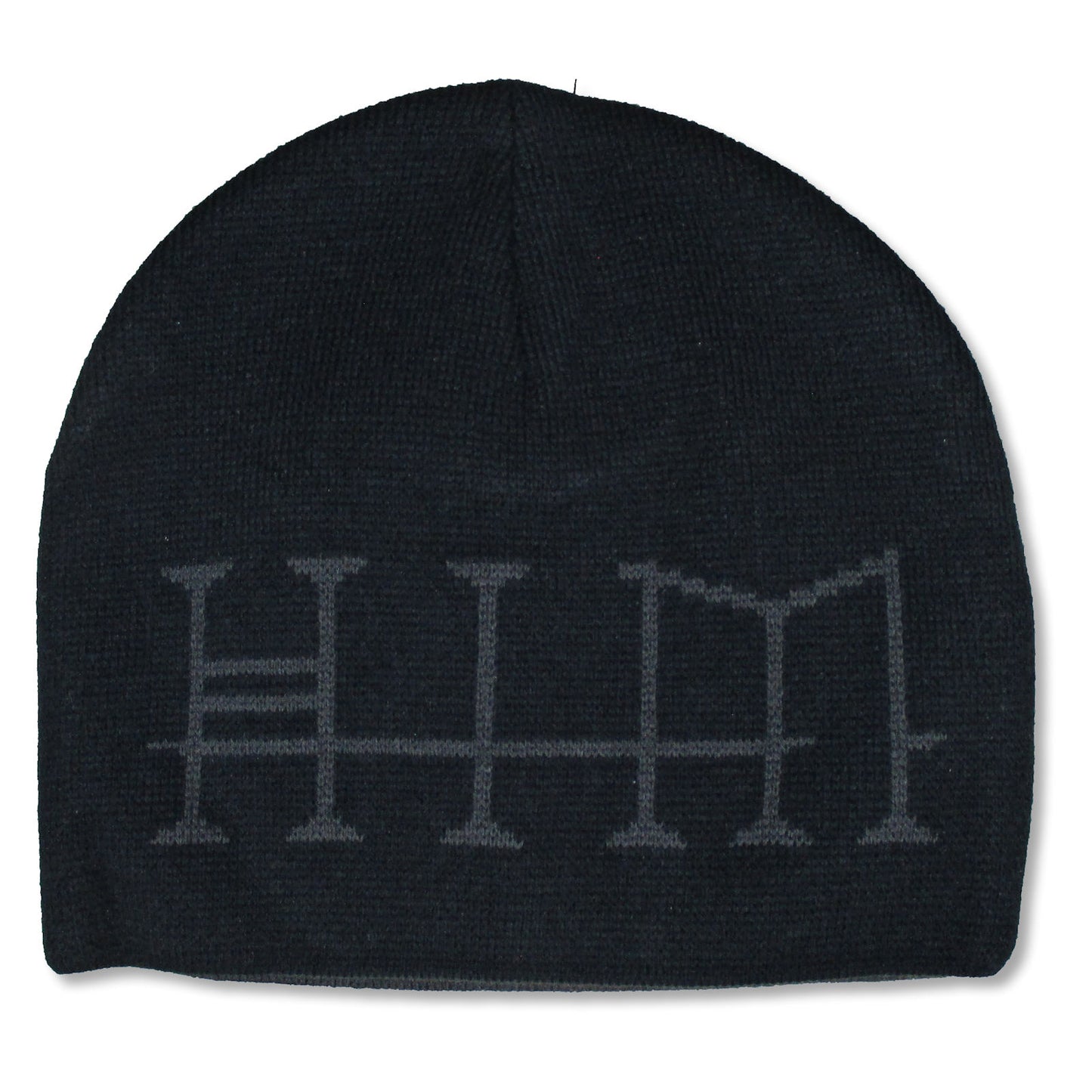 HIM Black With Grey Logo Reversible Beanie Beanie