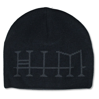 HIM Black With Grey Logo Reversible Beanie Beanie