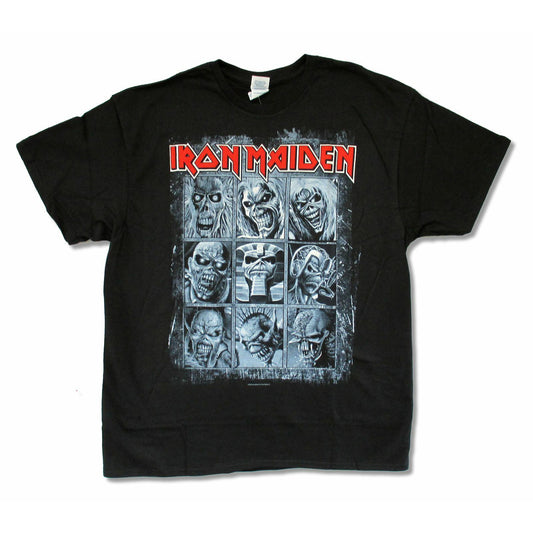 Iron Maiden 9 Faces Of Ed Album Covers T-shirt