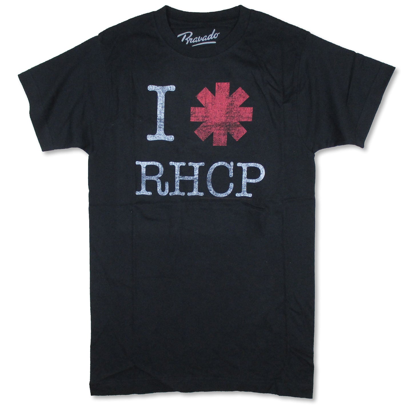 I * Distressed Print T-shirt