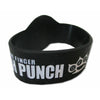 Knuckles Chevron Black Die-cut Silicone Wristband Rubber Bracelet