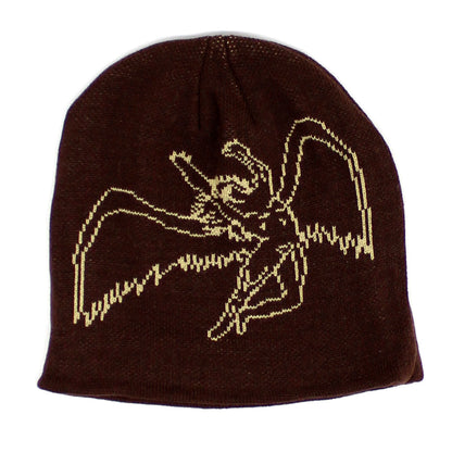 Swan Song Image Brown Beanie Beanie
