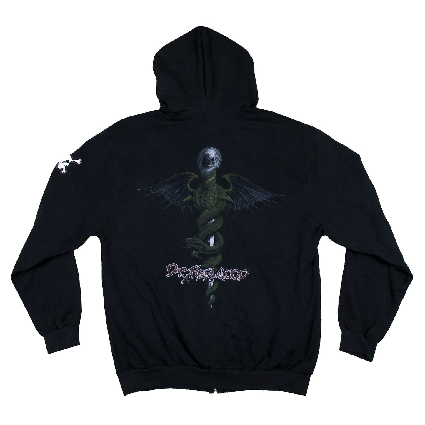 Logo Dr. Feelgood Zip Up Zippered Hooded Sweatshirt