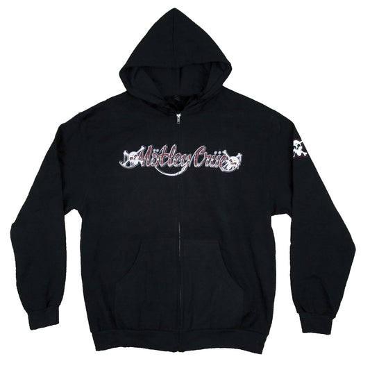 Motley Crue Logo Dr. Feelgood Zip Up Zippered Hooded Sweatshirt