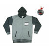 Varsity  Zip Up Zippered Hooded Sweatshirt