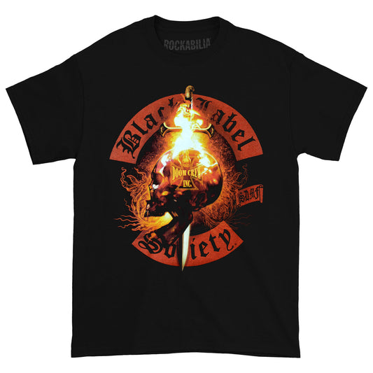 Black Label Society Doom Crew Inc. Flaming Skull SDMF Logo T-shirt