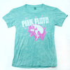 Vintage Distressed Pink & White Flying Pig With Stars & Logo Junior Top