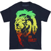 Rasta Gradient Jumbo Lion Head & Stacked Logo T-shirt