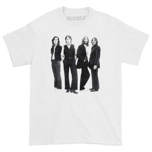 Beatles Beatles Black & White Group Posed Standing Photo T-shirt