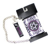 Embroidered Purple Logo Tri-Fold Wallet